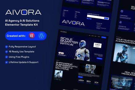 Aivora – AI Agency & AI Solutions Technology Elementor Template Kit