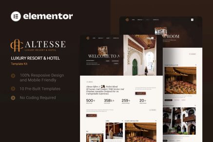 Altesse - Luxury Resort & Hotel Elementor Template Kit