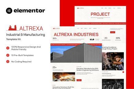 ALTREXA - Industrial & Manufacturing Elementor Template Kit