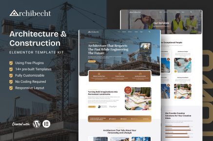 Archibecht - Architecture & Construction Elementor Template Kit