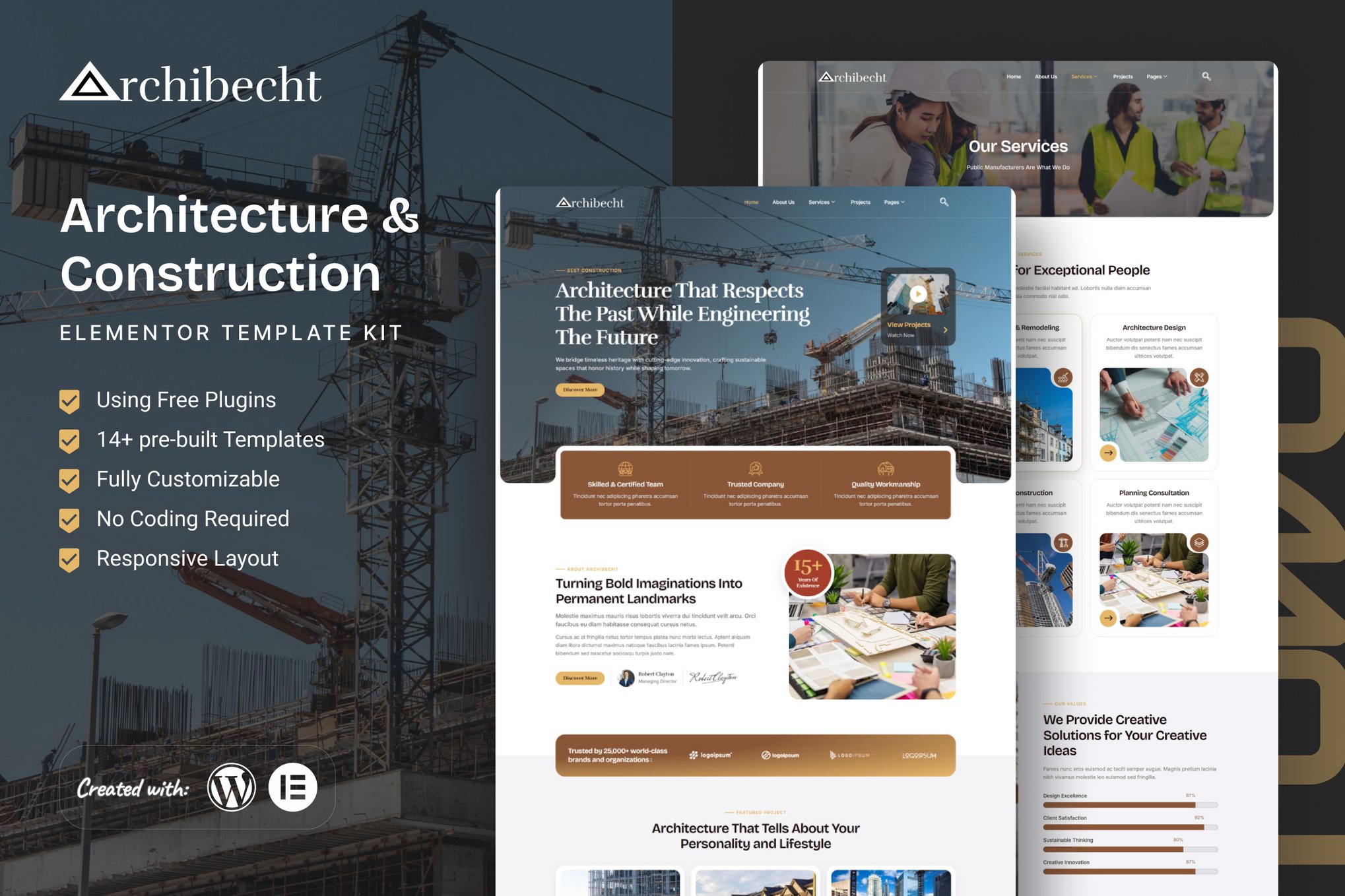 Archibecht - Architecture & Construction Elementor Template Kit