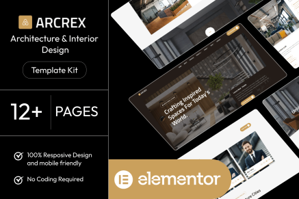 Arcrex – Architecture & Interior Design Elementor Template Kit