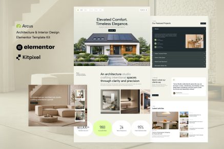 Arcus - Architecture & Interior Design Elementor Template Kit