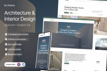 Arkana – Architecture & Interior Design Elementor Template Kit