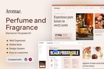 Aromae – Perfume and Fragrance Elementor Template Kit