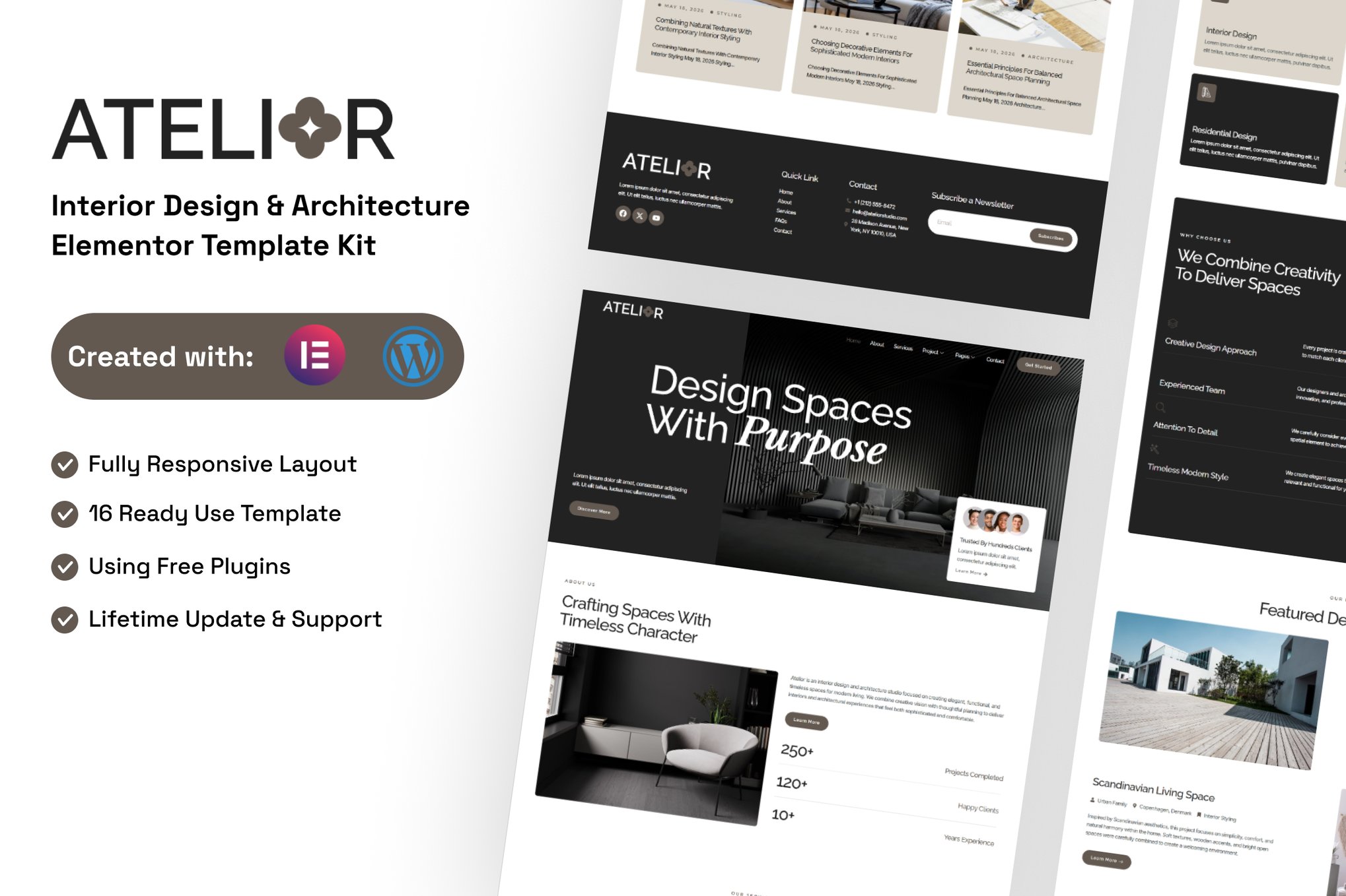 Atelior – Interior Design & Architecture Elementor Template Kit