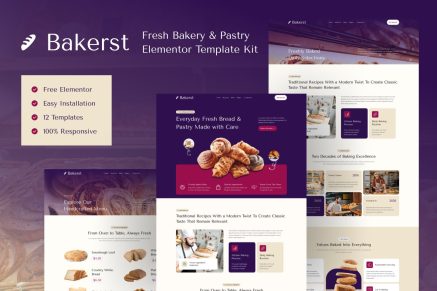 Bakerst – Bakery & Pastry Elementor Template Kit