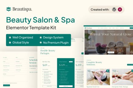 Beautispa – Beauty Salon & Spa Elementor Template Kit