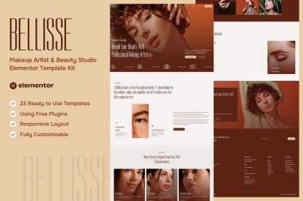 Bellisse – Makeup Artist & Beauty Studio Elementor Template Kit