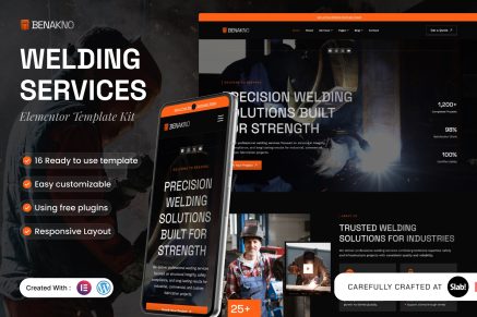 Benakno – Welding Services Elementor Template Kit