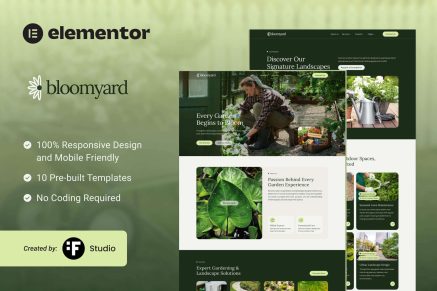 Bloomyard – Gardening & Landscaping Elementor Template Kit
