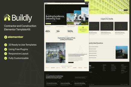 Buildly – Contractor & Construction Elementor Template Kit