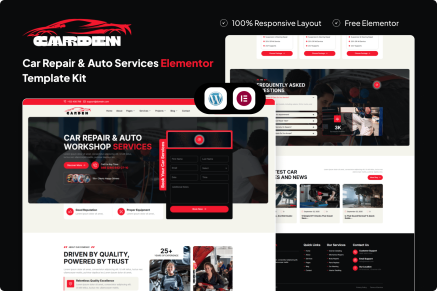 Carden – Car Repair & Auto Services Elementor Template Kit