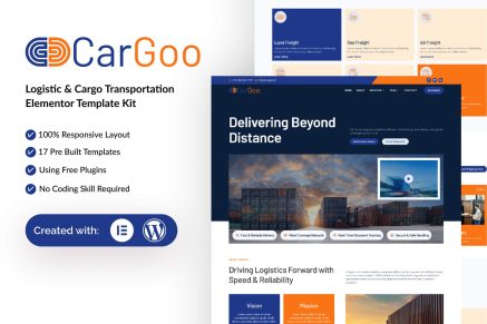 CarGoo – Logistic & Cargo Transportation Elementor Template Kit