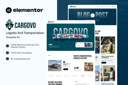 Cargovo - Logistic and Transportation Elementor Template Kit