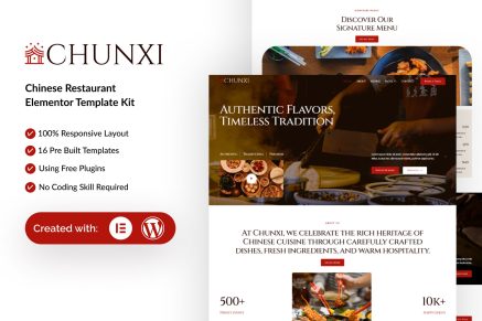 Chunxi – Chinese Restaurant Elementor Template Kit