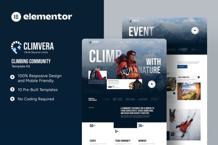 Climvera - Climbing Community Elementor Template Kit