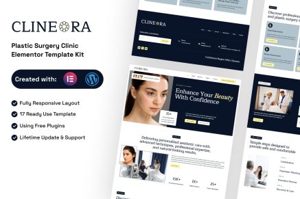 Clineora – Plastic Surgery Clinic Elementor Template Kit