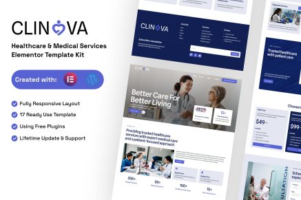 Clinova – Healthcare & Medical Services Elementor Template Kit