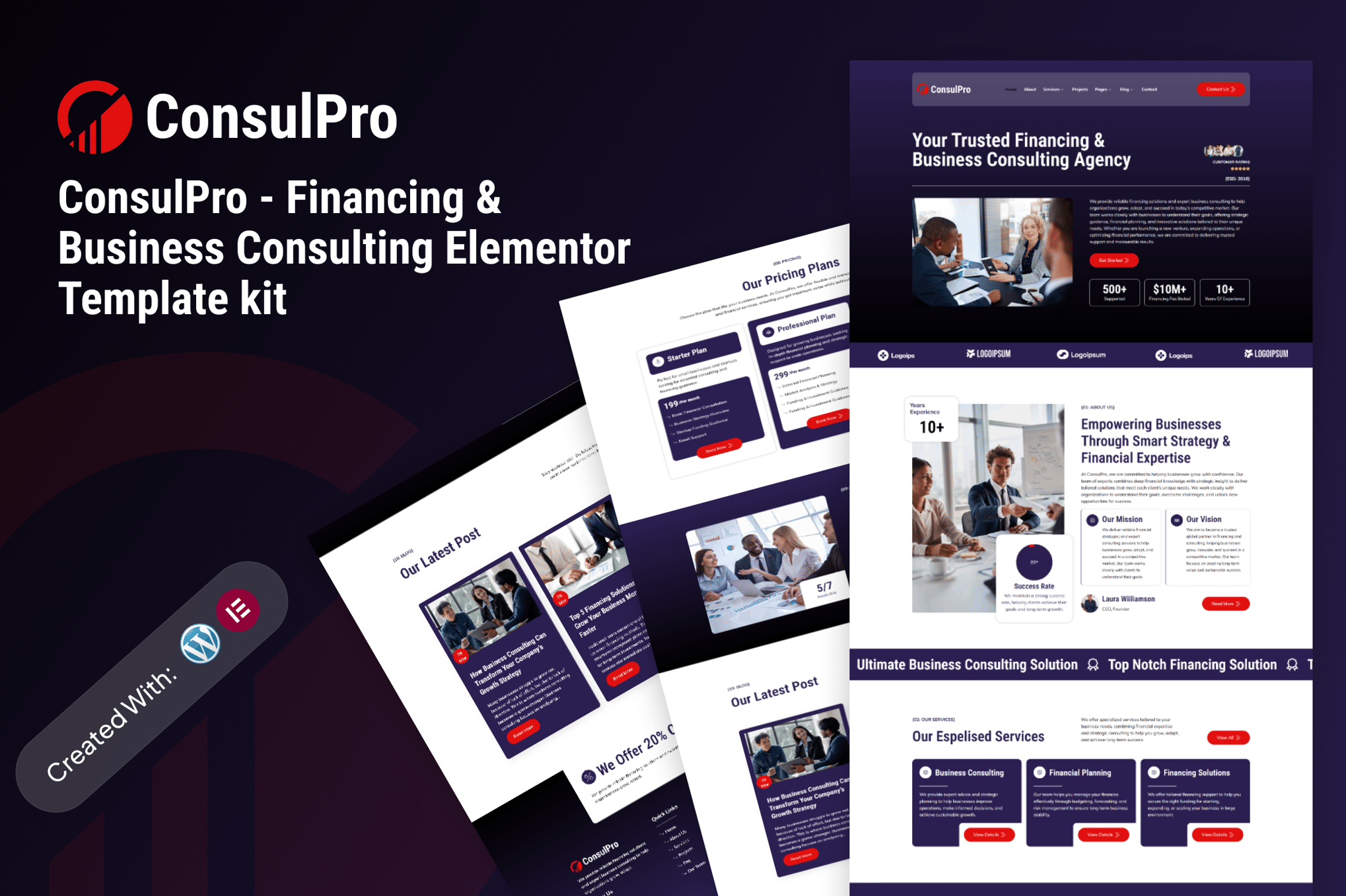 Consulpro – Financing & Business Consulting Elementor Template kit