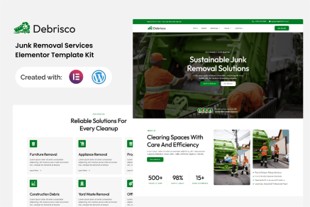 Debrisco – Junk Removal Services Elementor Template Kit