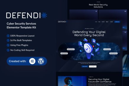 Defendio – Cyber Security Services Elementor Template Kit