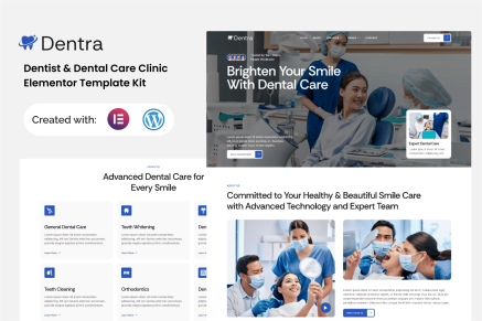 Dentra – Dentist & Dental Care Clinic Elementor Template Kit