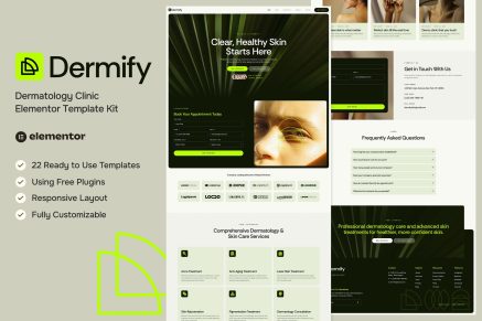 Dermify – Dermatology Clinic Elementor Template Kit