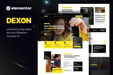 Dexon – Locksmith & Key Maker Services Elementor Template Kit