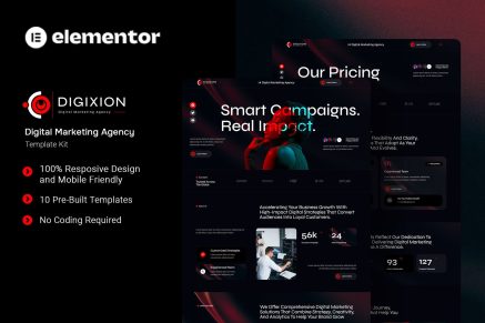 Digixion - Digital Marketing Agency Elementor Template Kit