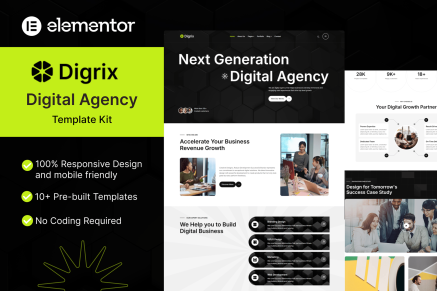 Digrix – Digital Agency Elementor Template Kit