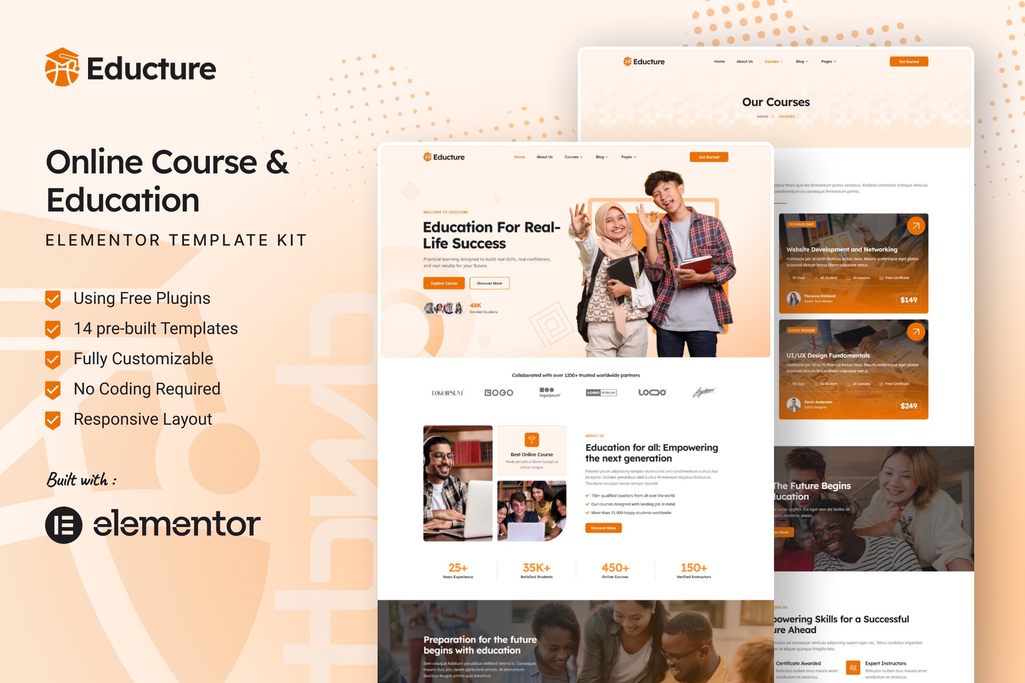 Educture - Online Course & Education Elementor Template Kit