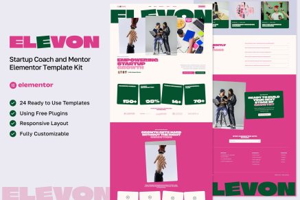 Elevon – Startup Coach & Mentor Elementor Template Kit