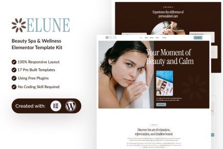 Elune – Beauty Spa & Wellness Elementor Template Kit