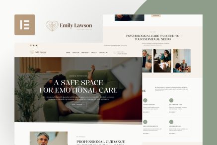 EmilyLawson – Psychologist & Counsellor Elementor Template Kit