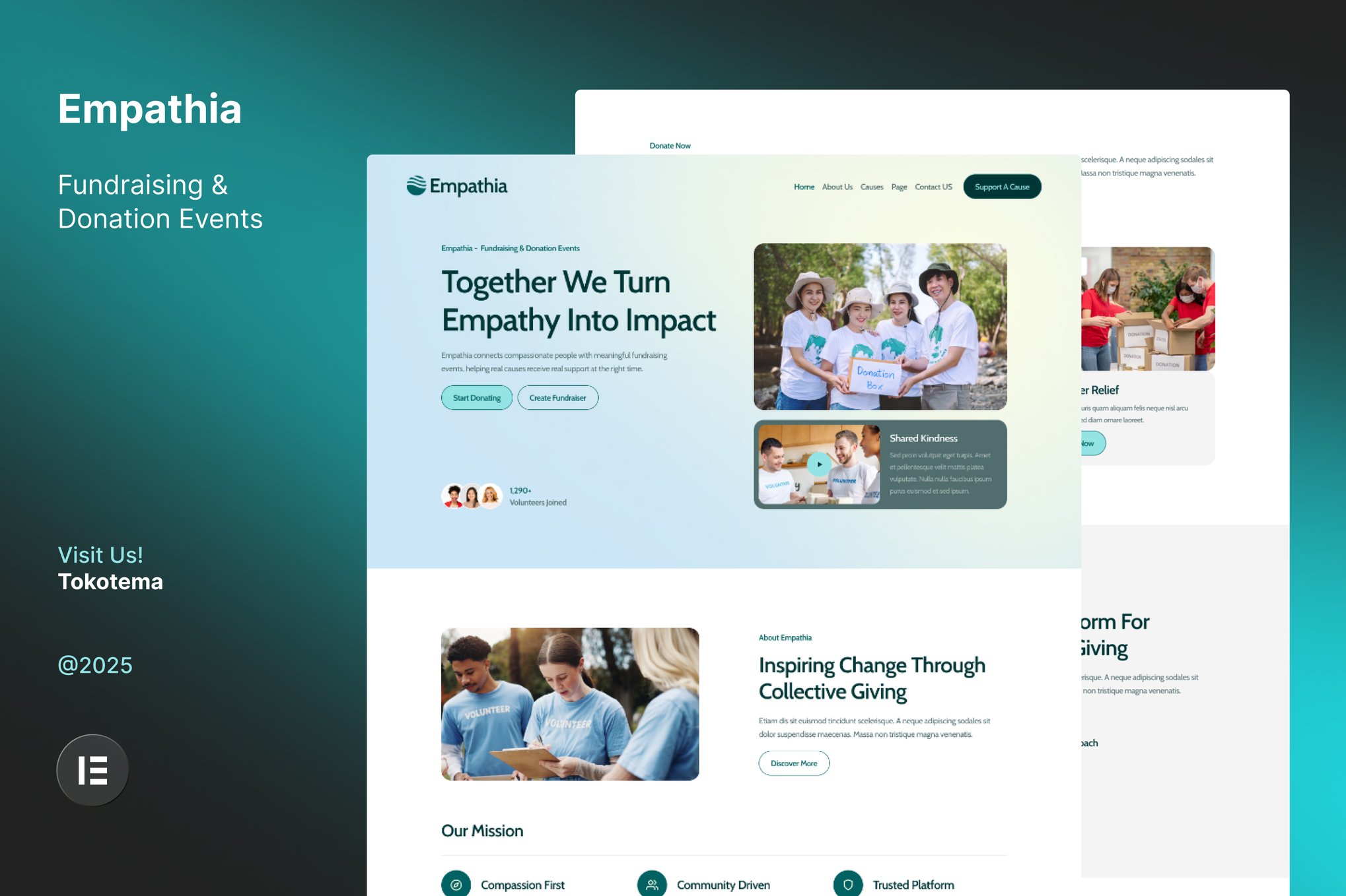 Empathia - Fundraising & Donation Events Website Elementor Template Kit