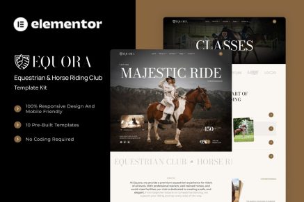 Equora - Equestrian & Horse Riding Club Elementor Template Kit