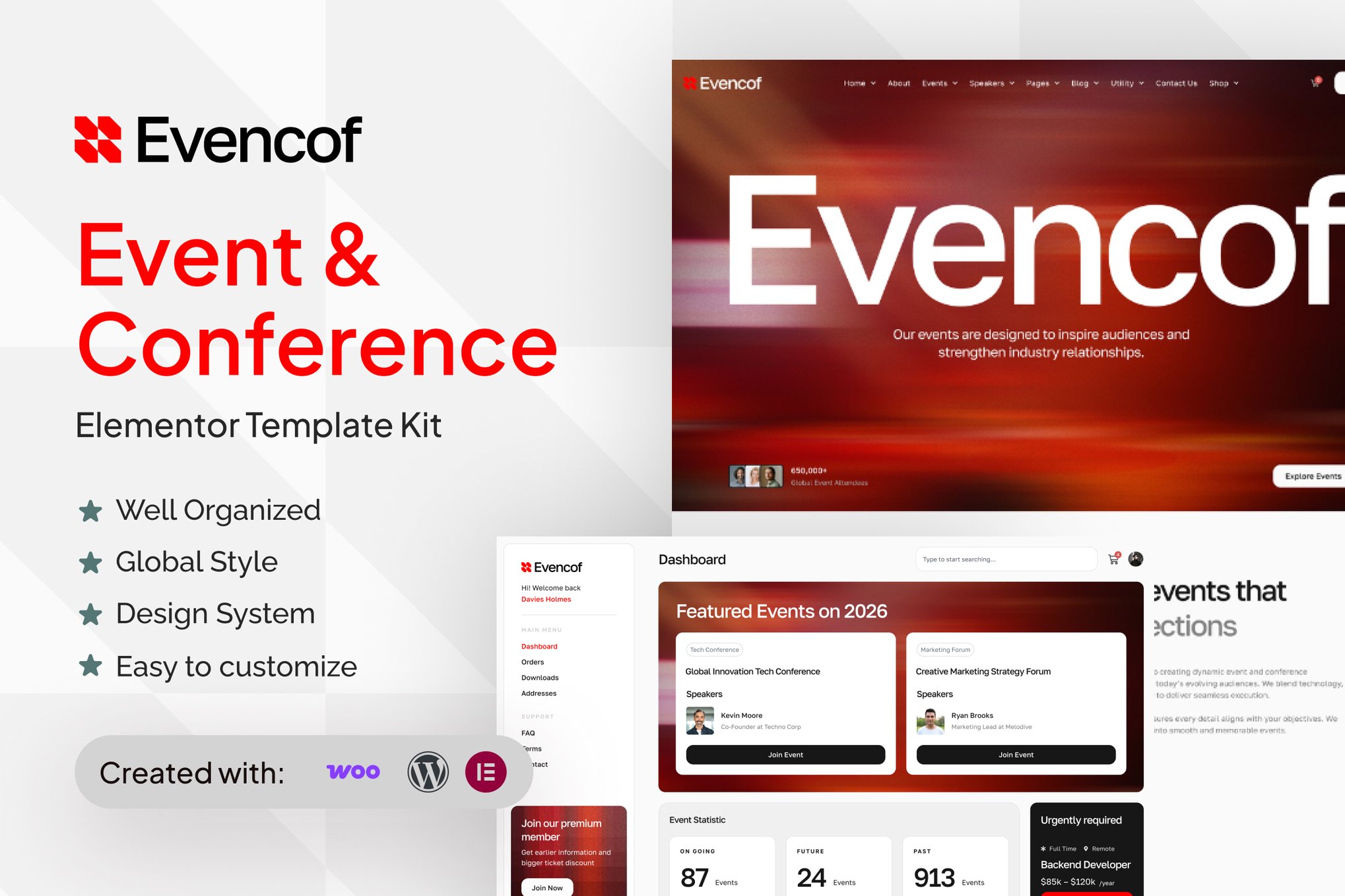 Evencof – Event & Conference Elementor Template Kit