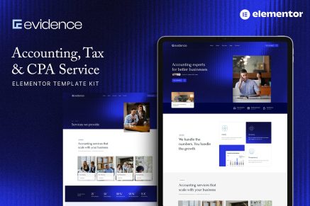 Evidence – Accounting, Tax & CPA Service Elementor Template Kit
