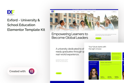 Exford – University & School Education Elementor Template Kit