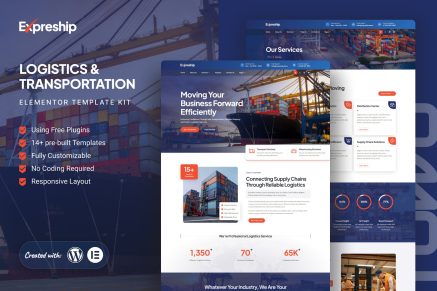 Expreship - Logistics & Transportation Elementor Template Kit