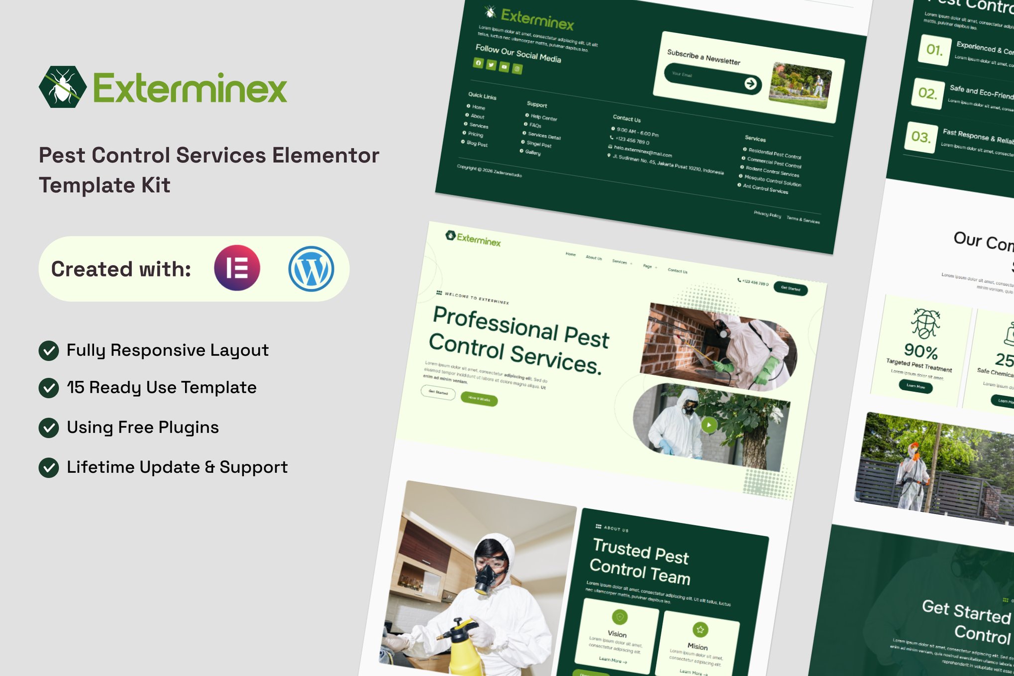 Exterminex - Pest Control Services Elementor Template Kit