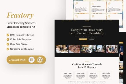 Feastory – Event Catering Service Elementor Template Kit