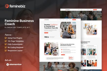 Feminebiz - FeminineBusinessCoach Elementor Template Kit