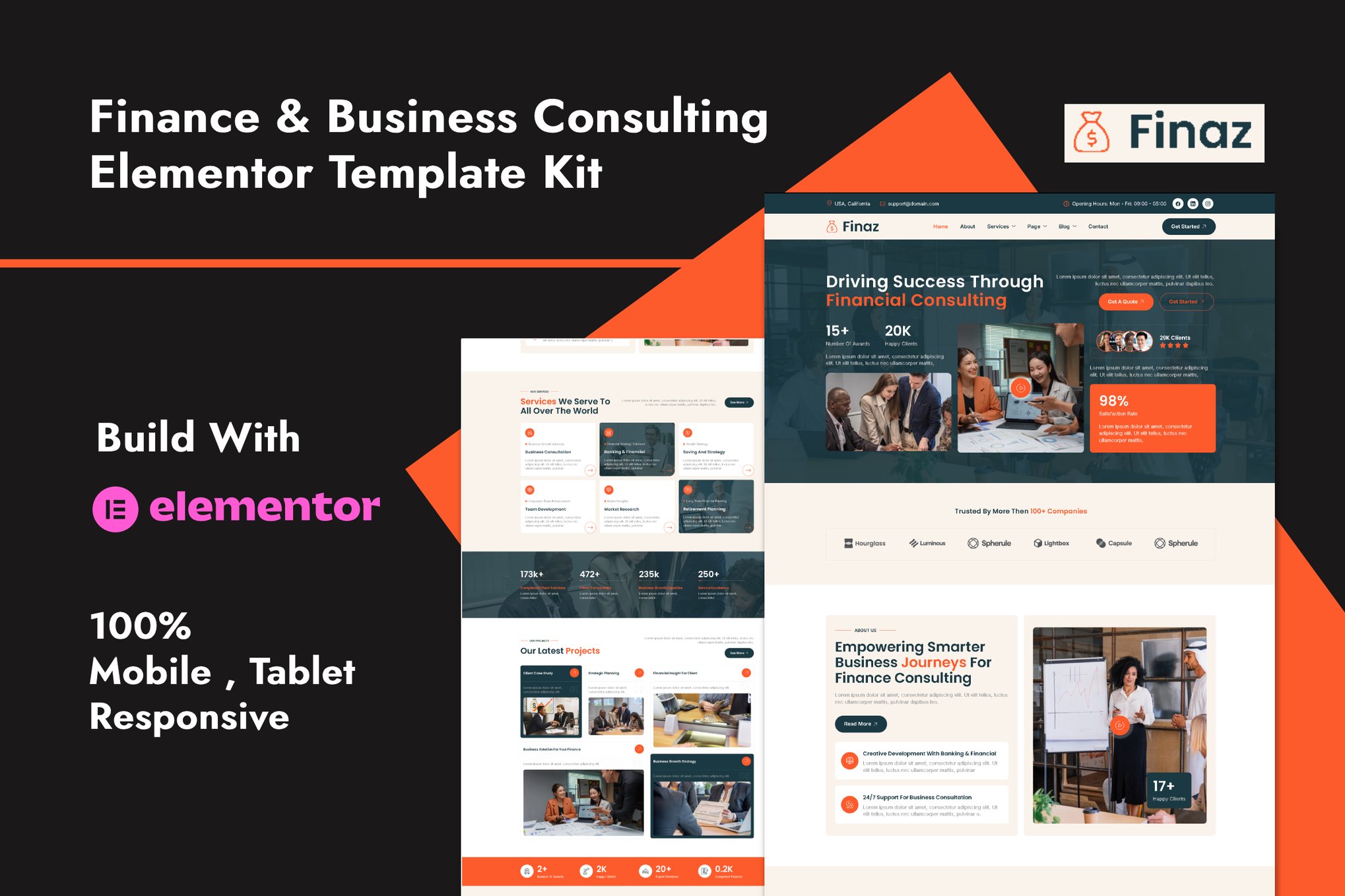 Finaz - Finance & Business Consulting Elementor Template Kit