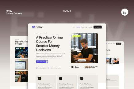 Finity – Financial Online Course Website Elementor Template Kits