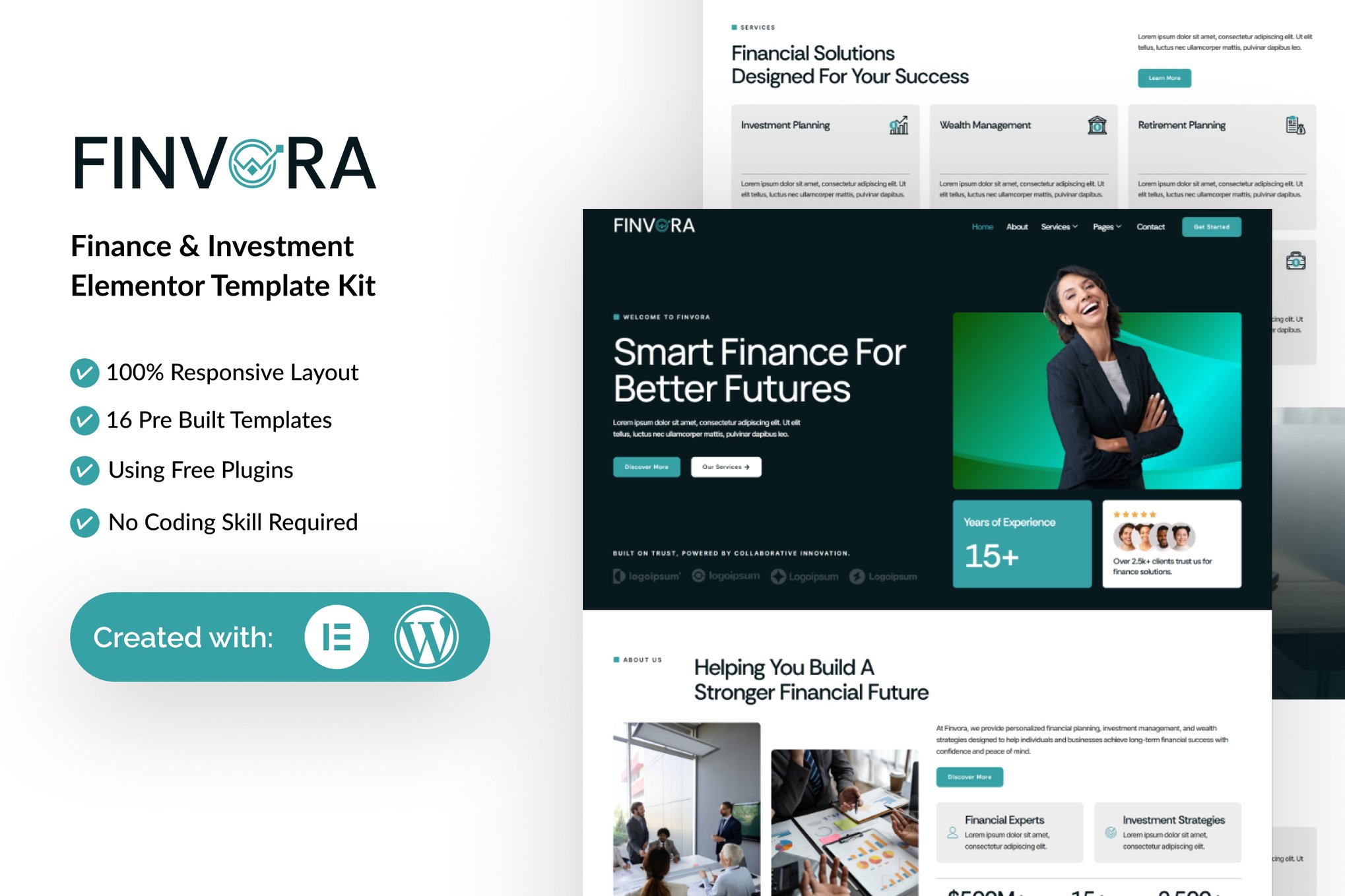 Finvora – Finance & Investment Elementor Template Kit