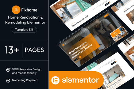 Fixhome – Home Renovation & Remodeling Elementor Template Kit