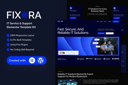 Fixora – IT Service & Support Elementor Template Kit