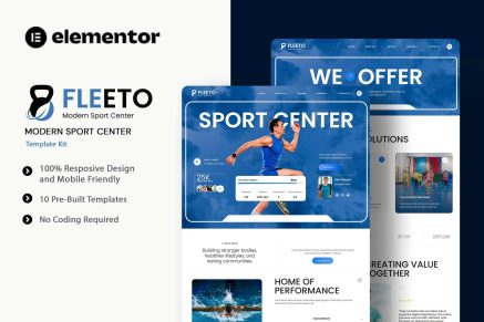 Fleeto - Modern Sport Center Elementor Template Kit